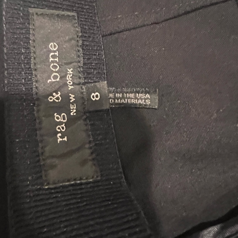 Rag & Bone Midnight Black Trousers women’s size 8